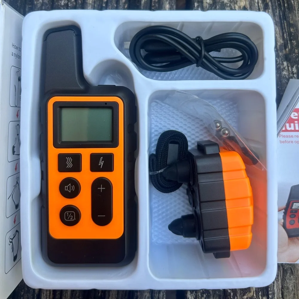 NIB Remote Rechargeable Waterproof Dog Training Collar/ 3 Mode Bark Stopper E9